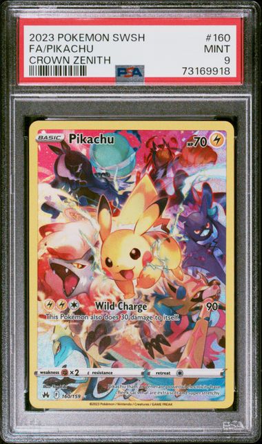 Pikachu 160/159 Sword & Shield: Crown Zenith PSA 9 73169918