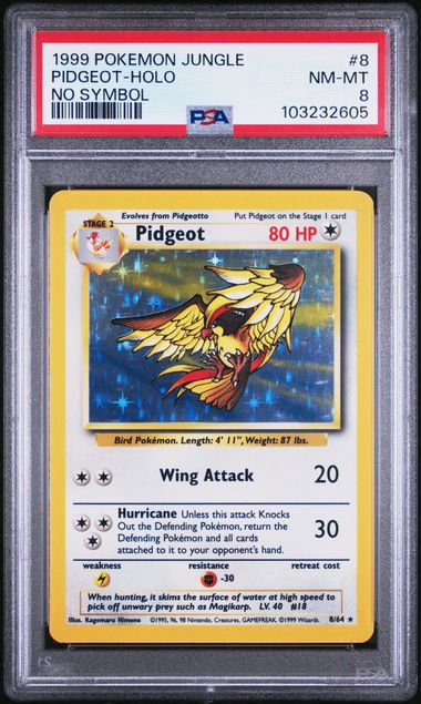Pidgeot - Holo 8/64 Jungle No Symbol PSA 8 103232605