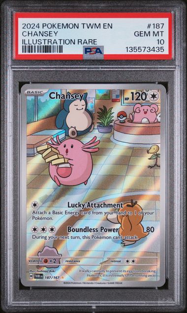 Chansey 187/167 Twilight Masquerade Illustration Rare PSA 10 135573435