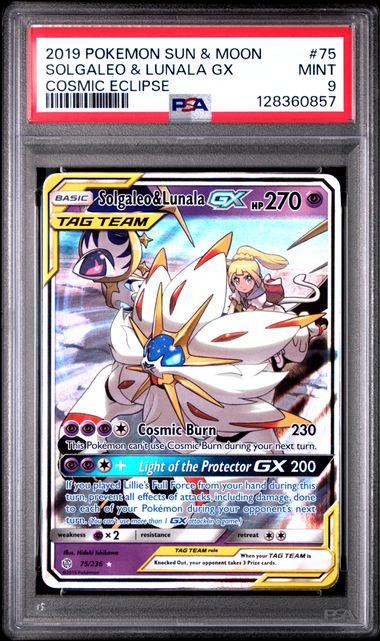 Solgaleo & Lunala GX 75/236 Cosmic Eclipse PSA 9 128360857