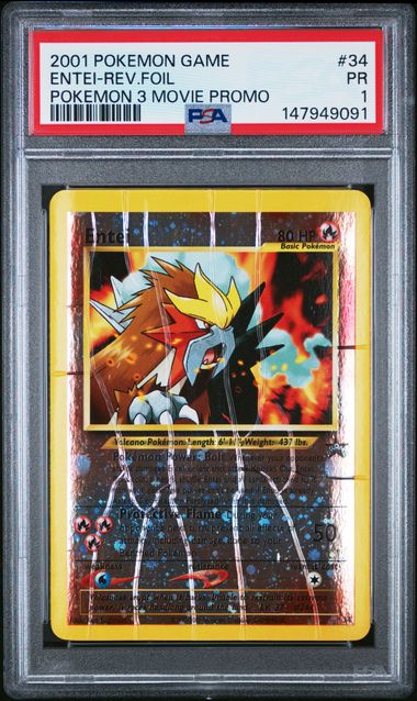Entei - Rev. Holo (34) Pokemon Movie 3 Promo PSA 1 147949091