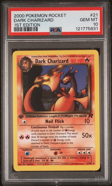 Dark Charizard  21/82 Team Rocket PSA 10 121775831