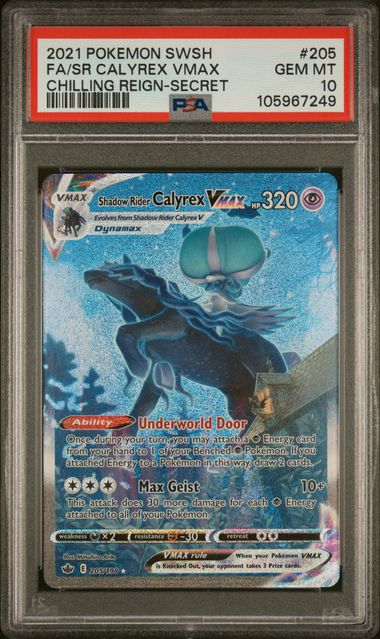 Shadow Rider Calyrex VMAX 205/198 Chilling Reign Secret PSA 10 105967249