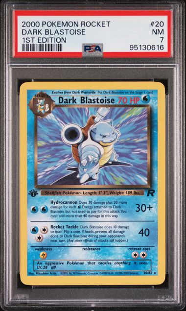 Dark Blastoise 20/82 Team Rocket 1st Edition PSA 7 95130616