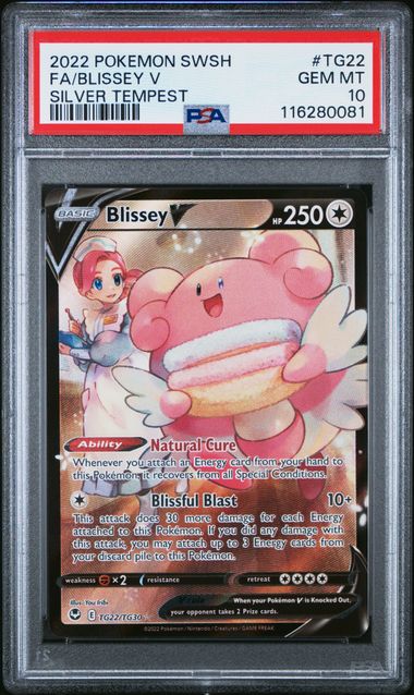 Blissey V TG22/TG30 Silver Tempest PSA 10 116280081