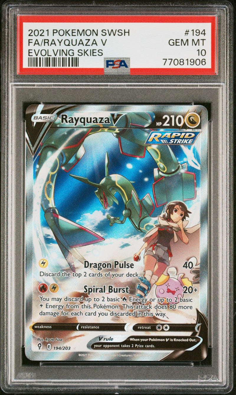 Rayquaza V 194/203 Evolving Skies PSA 10 77081906