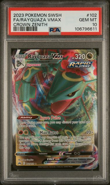 Rayquaza VMAX 102/159 Crown Zenith PSA 10 106796611