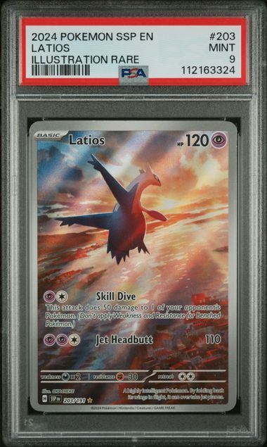 Latios 203/191 Surging Sparks PSA 9 112163324