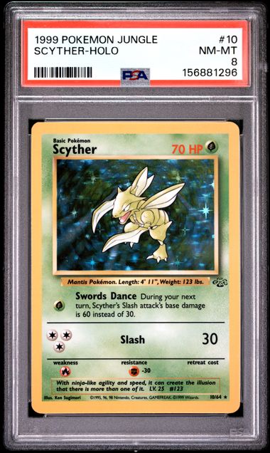 Scyther - Holo 10/64 Jungle PSA 8 156881296