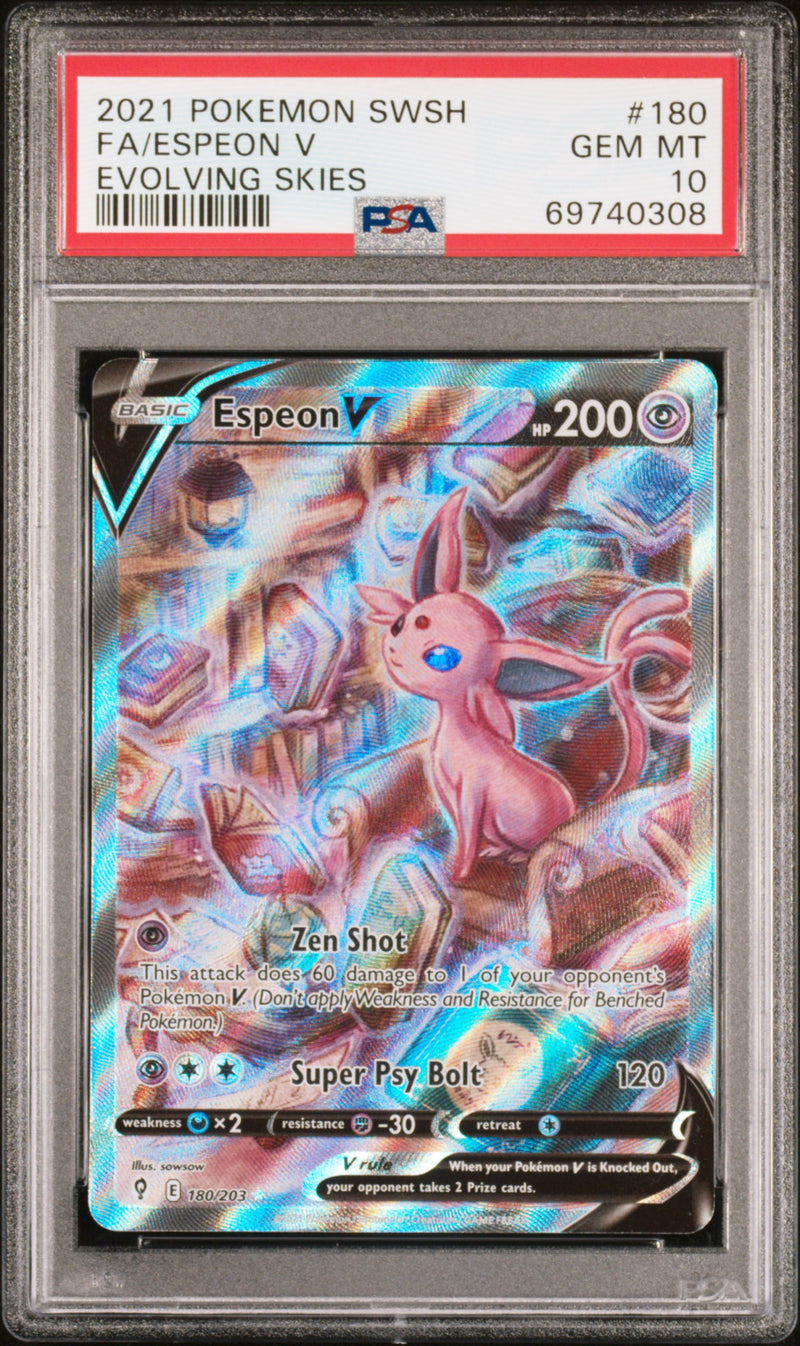 Espeon V 180/203 Alt Art Secret PSA 10 69740308