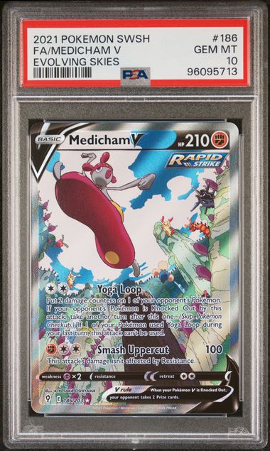 Medicham V 186/203 Evolving Skies PSA 10 96095713