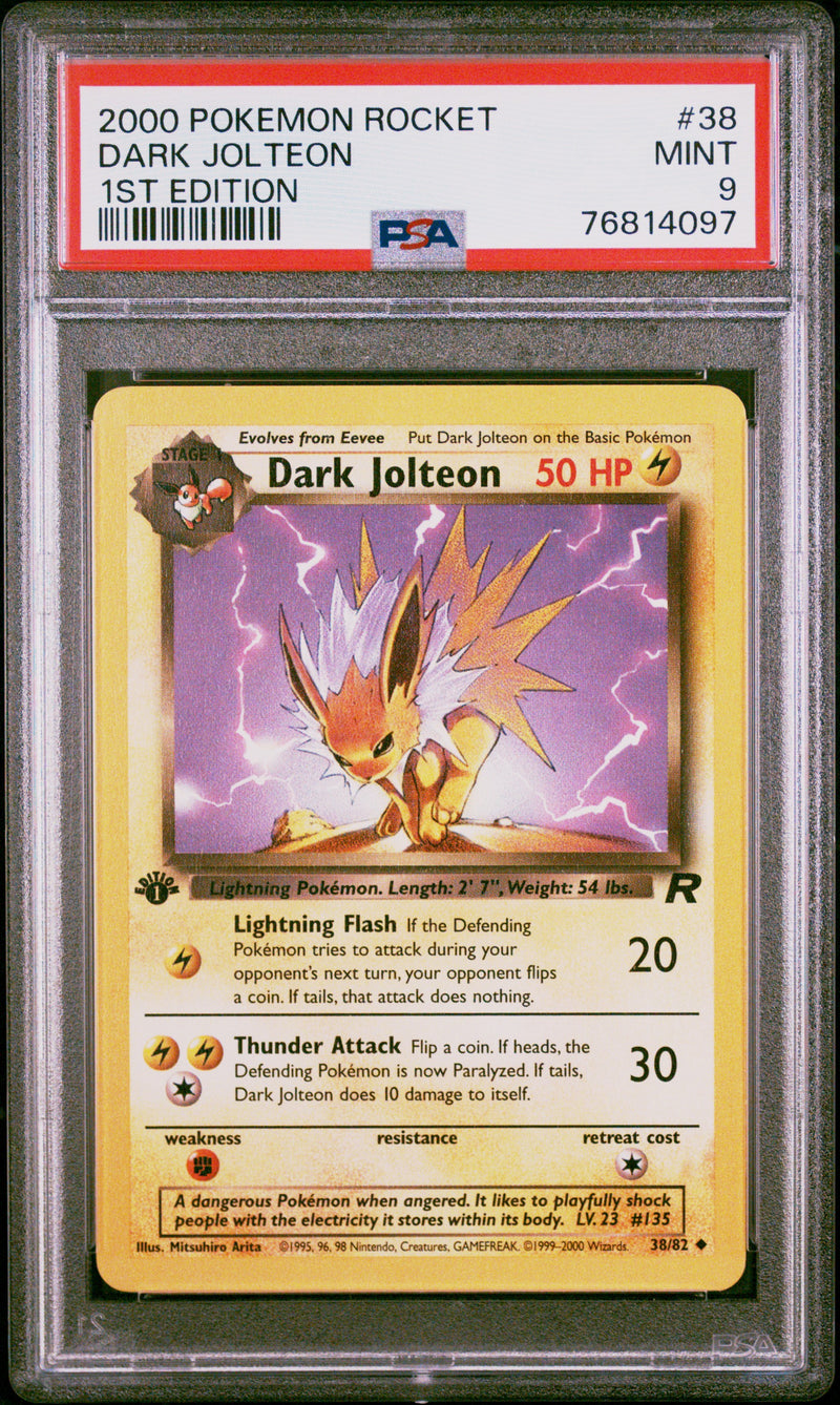 Dark Jolteon 38/82 1st Edition Team Rocket PSA 9 76814097