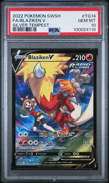 Blaziken V TG14/TG30 Silver Tempest PSA 10 100024116