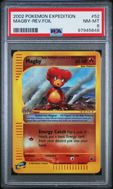 Magby 52/165 Expedition Reverse Foil PSA 8 97945648