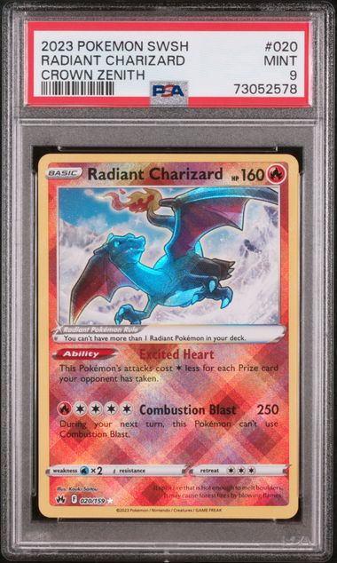 Radiant Charizard 020/159 Crown Zenith PSA 9 73052578