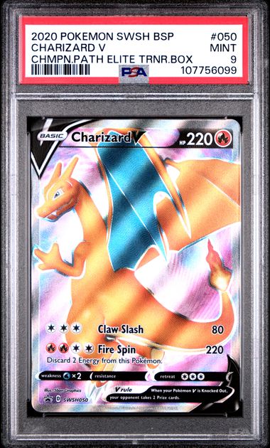 Charizard V SWSH050 Black Star Promo PSA 9 107756099