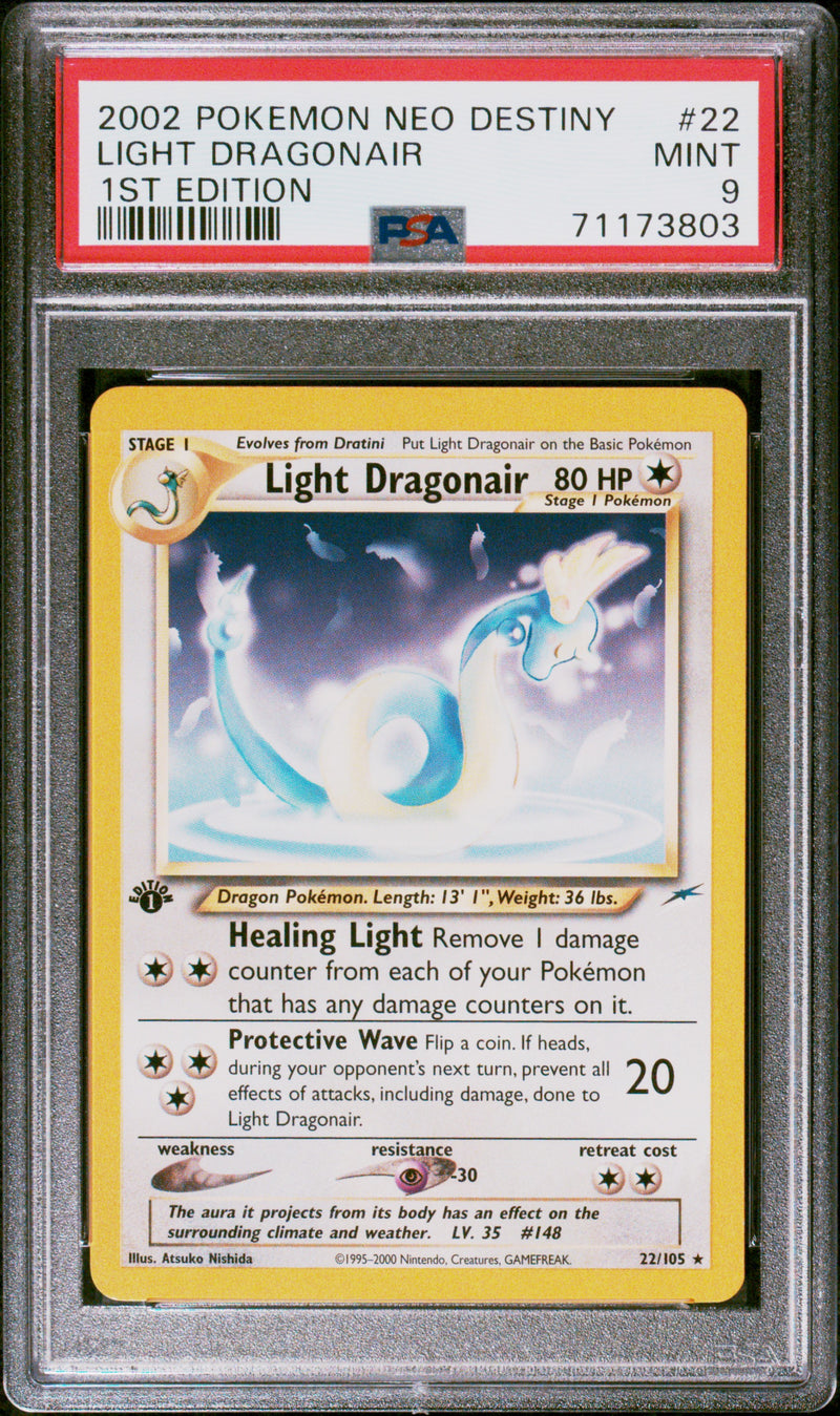 Light Dragonair 22/105 1st Edition Neo Destiny PSA 9 71173803