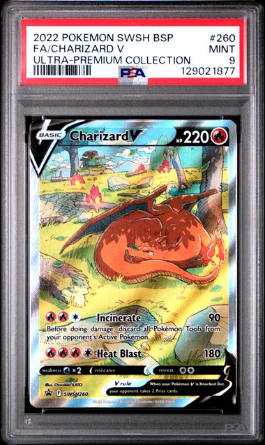 Charizard V SWSH260 Black Star Promo PSA 9 129021877