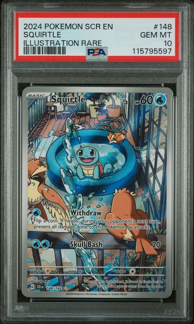 Squirtle 148 Stellar Crown Illustration Rare PSA 10 115795597