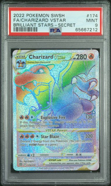 Charizard VSTAR 174/172 Sword & Shield: Brilliant Stars PSA 9 65667212