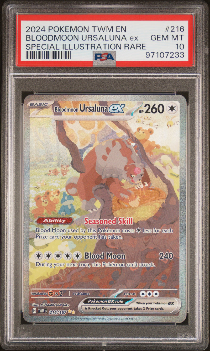 Bloodmoon Ursaluna ex 216/167 Twilight Masquerade PSA 10 97107233