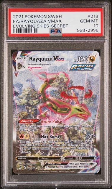 Rayquaza VMAX 218/203 Evolving Skies PSA 10 95872996