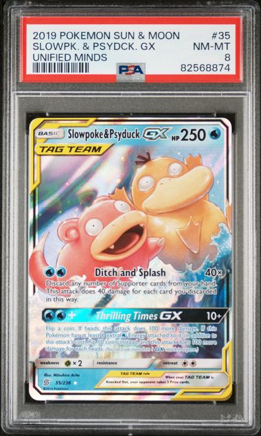 Slowpoke & Psyduck GX 35/236 Unified Minds PSA 8 82568874