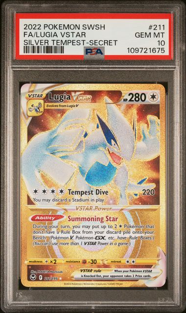 Lugia VSTAR 211/195 Silver Tempest PSA 10 109721675