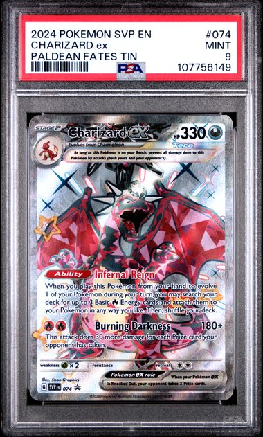 Charizard ex (074) Black Star Promo PSA 9 107756149