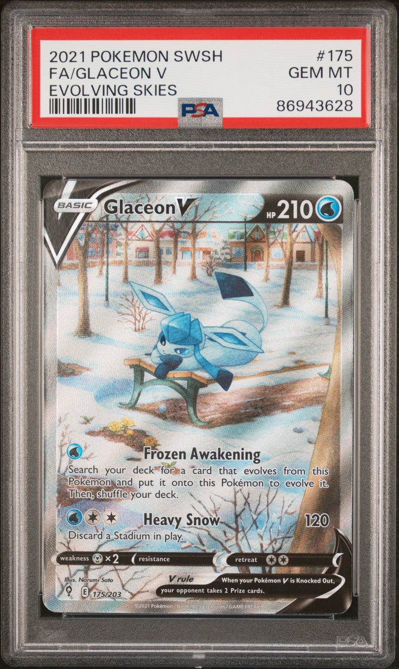 Glaceon V 175/203 Evolving Skies PSA 10 86943628