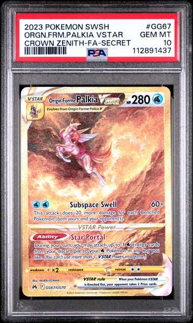 Origin Forme Palkia VSTAR GG67/GG70 Sword & Shield: Crown Zenith PSA 10 112891437