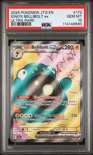 Iono's Bellibolt ex 172/159 Journey Together PSA 10 114148560