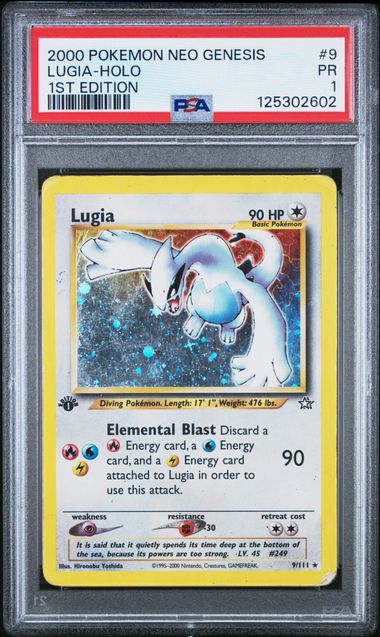 Lugia 9/111 Neo Discovery 1st Edition PSA 1 125302602