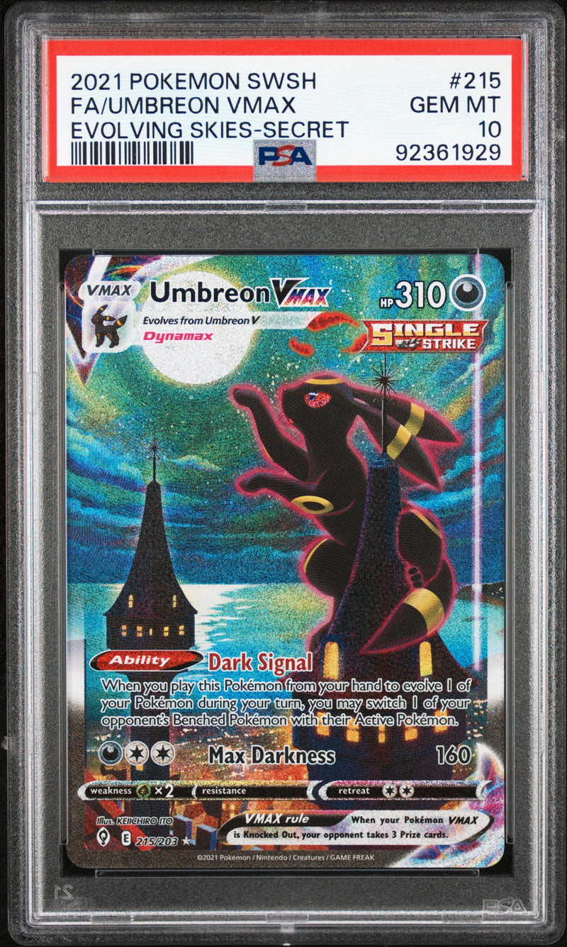 Umbreon VMAX 215/203 Evolving Skies PSA 10 92361929