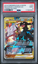 Reshiram & Zekrom GX 157/236 Cosmic Eclipse PSA 9 111600957