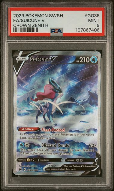 Suicune V GG38/GG70 Crown Zenith PSA 9 107867406
