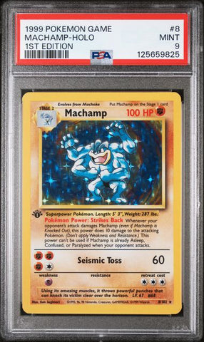 Machamp - Holo 8/102 Base Set 1st Edition PSA 9 125659825