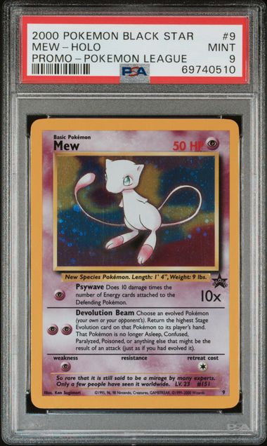 Mew - Holo (9) Pokemon League Promo PSA 9 69740510
