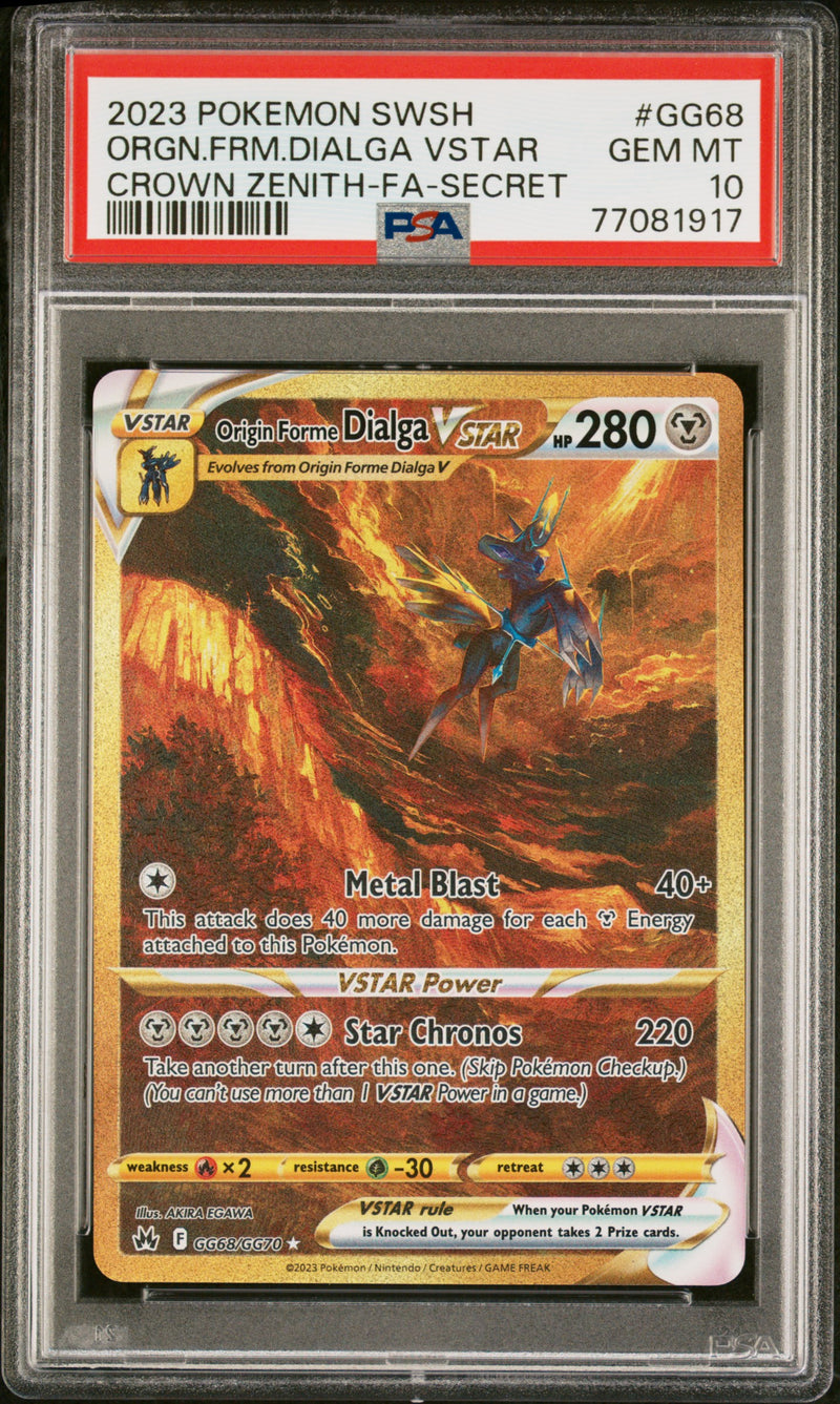 Origin Forme Dialga VSTAR GG68/GG68 Crown Zenith PSA 10 77081917