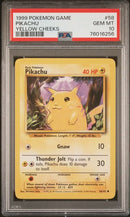 Pikachu (Yellow Cheeks) 58/102 Base Set PSA 10 76016256