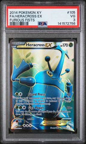 Heracross EX 105/111 Furious Fists PSA 3 141572756
