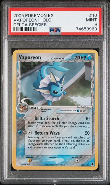 Vaporeon Delta Species - Holo 18/113 Delta Species PSA 9 74658963