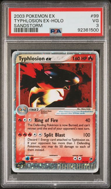 Typhlosion ex 99/100 EX Sandstorm PSA 3 92361500