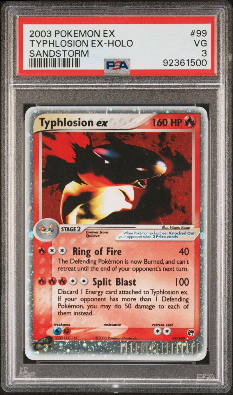 Typhlosion ex 99/100 Sandstorm PSA 3 92361500