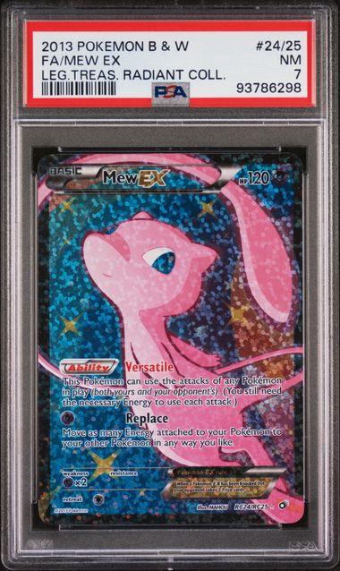 Mew ex RC24/RC25 Black & White Legendary Treasures Radiant Collection PSA 7 93786298