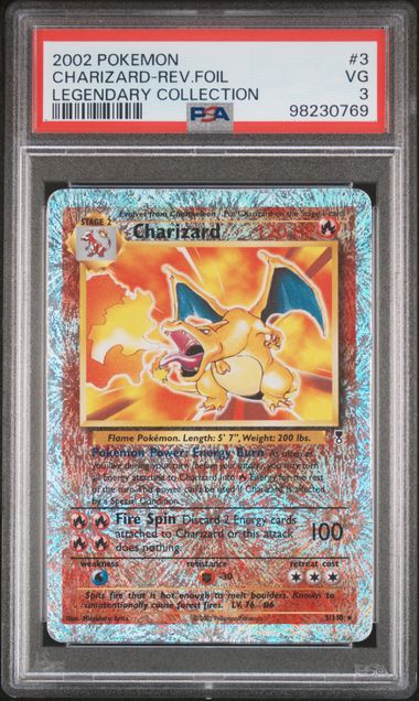 Charizard 3/110 Legendary Collection Reverse Foil PSA 3 98230769