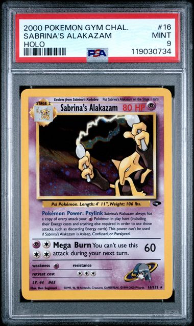 Sabrina's Alakazam  - Holo 16/132 Gym Challenge PSA 9 119030734