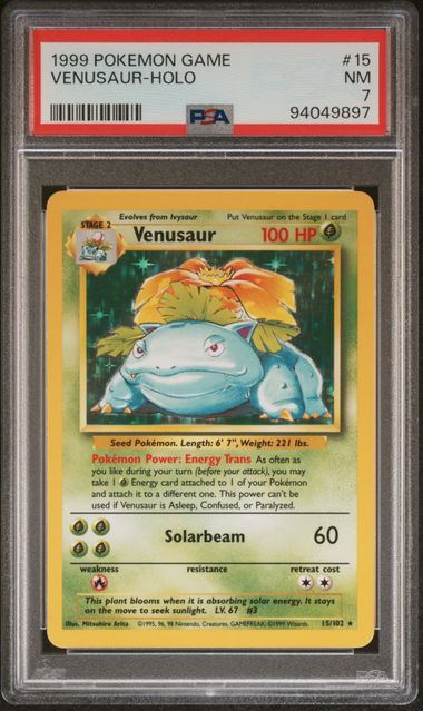 Venusaur 15/102 Base Set Unlimited PSA 7 94049897