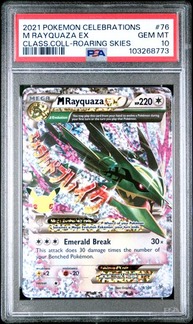 M Rayquaza EX 76/108 Celebrations Classic Coll. PSA 10 103268773