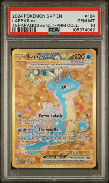 Lapras ex 164 Scarlet & Violet Black Star PSA 10 105374942